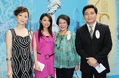 From left: Miss Wang Xin of RTHK’s Putonghua Channel, Miss Miao Yiting of Dim Sum TV, RTHK veteran Miss Candy Chea, and Mr. Luo Weiyu of Southern Television Guangdong.