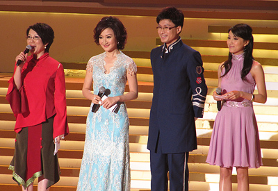 From left: Dim Sum TV's Miao Yiting, Guangdong Television's Davis Ren, Phoenix Television's Jin Ling and RTHK's Candy Chea.