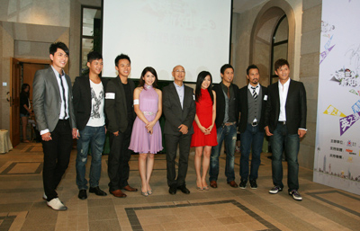 The hosts of the show (from left) : Sam, Howard, Woody, Cherry, Law Ka Ying, Becky, Dino, Julio and Brian.