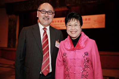 Mr. Kit Szeto with Ms. Miriam Lau, Honorary Chairwoman of the Liberal Party.