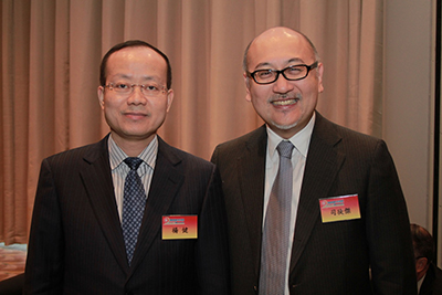 Yang Jian, Deputy Minister of the Liaison Office of the Central People’s Government in the Hong Kong SAR, with Mr. Kit Szeto.