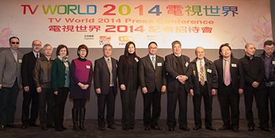 Guests and media representatives at TV World 2014.