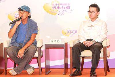 Singer George Lam and composer Phoebus Chan sharing their experiences.