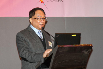 HKTVA Chairman Mr. Tsui Siu Ming delivers a speech