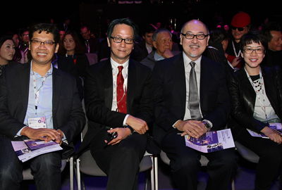 (from left) Mr Rezal A. Rahman，Chief Executive Officer of the  Pinewood Iskandar Malaysia Studios; Mr Alexander Wan, Senior Advisor at the Asia Pacific Branch of China Daily; Mr Kit Szeto, Director & CEO of Dim Sum TV; and Ms Chen Shaorong, Senior Vice President of STAR China Media  