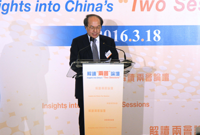 Mr StephenTai, President of Friends of Hong Kong Association delivers a speech 