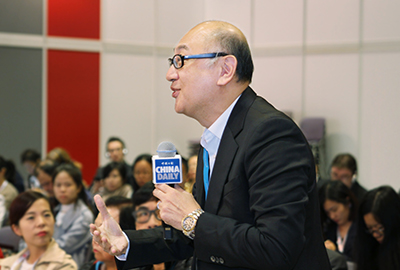 香港點心衛視董事兼行政總裁司徒傑先生現場與論壇嘉賓互動交流