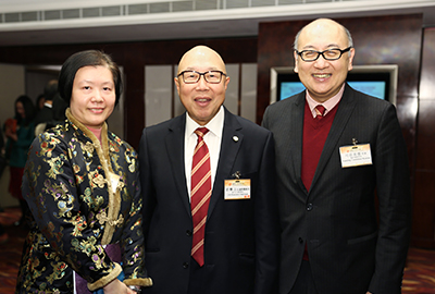 From left to right: Ms Ophelia Yeung, General Secretary of CGCC; Mr Chong Hok-shan, Permanent Honorary Chairman ,of CGCC; Mr Kit Szeto, Standing Committee Member of CGCC