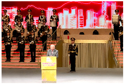 Mr. Tung Chee Hwa, President of the Presidium delivering the welcome message