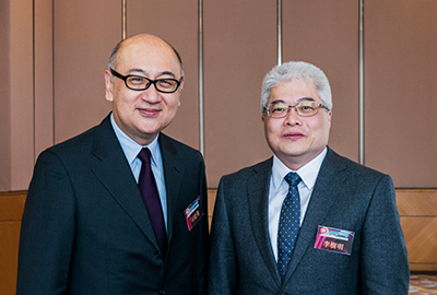 Mr. Kit Szeto, Director & CEO of Dim Sum TV (left) with Mr. Shu Ming Lee, Chief Editor of South China Media (right)
