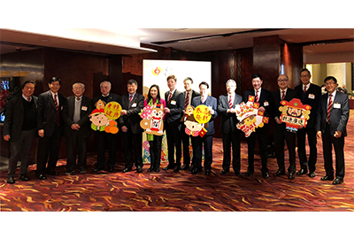 Mr. Kit Szeto, Director and CEO of Dim Sum TV (third from right) welcoming guests with other Standing Committee and Committee Members